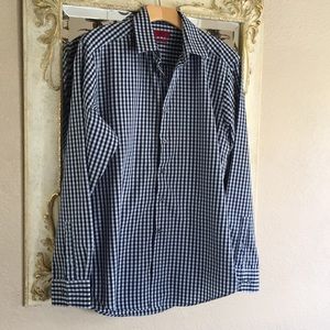 Alfani fitted checked dress shirt. Size 15 1/2